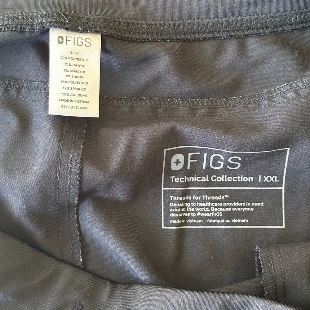 FIGS Technical Collection Kade Cargo Scrub Pants Black XXL Straight-Leg - Picture 4 of 9